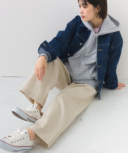 OMNES(オムネス)の「ハイウエストツータックチノパンツ(チノパンツ・レディース・ブラウン/オリーブ/ブラック/アイボリー・FREE)」の7枚目の写真
