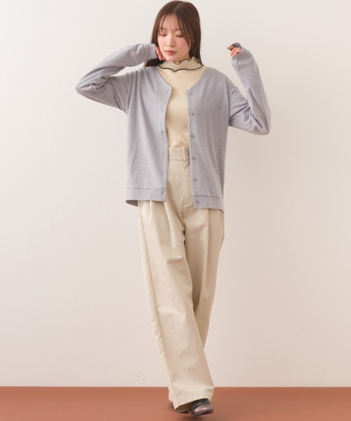 OMNES(オムネス)の「ハイウエストツータックチノパンツ(チノパンツ・レディース・ブラウン/オリーブ/ブラック/アイボリー・FREE)」の8枚目の写真