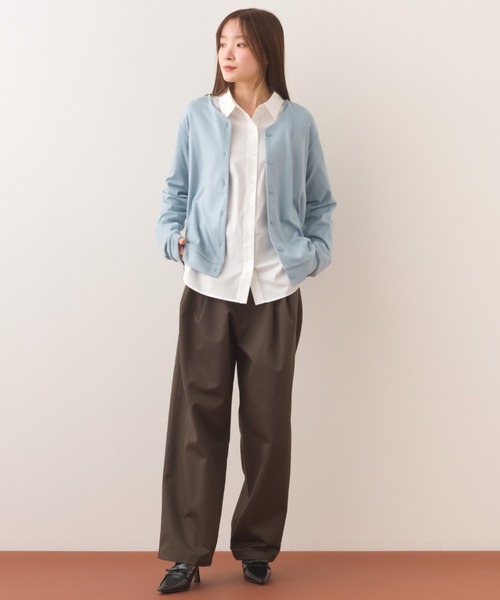 OMNES(オムネス)の「ハイウエストツータックチノパンツ(チノパンツ・レディース・ブラウン/オリーブ/ブラック/アイボリー・FREE)」の11枚目の写真