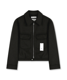 BESLOW（ビースロー）の「CASHMERE MILITARY ZIP-UP JACKET BLACK（その他アウター）」