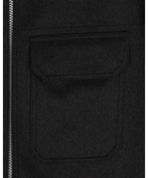 BESLOW(ビースロー)の「CASHMERE MILITARY ZIP-UP JACKET BLACK(その他アウター・メンズ・その他・LARGE/MEDIUM/SMALL/X-LARGE)」の5枚目の写真