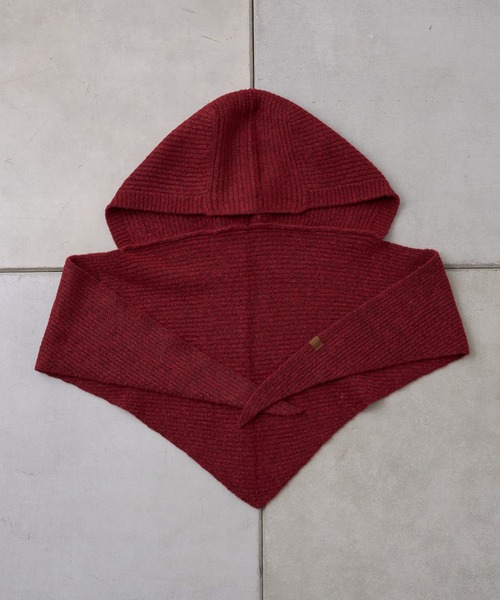 CIAOPANIC TYPY（チャオパニックティピー）の「フード付きスカーフマフラー（マフラー・レディース・バーガンディー/アイボリー/グレー・ONE SIZE）」の13枚目の写真