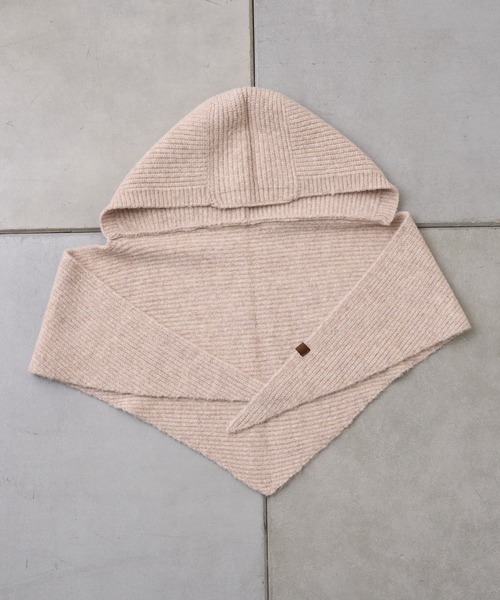 CIAOPANIC TYPY（チャオパニックティピー）の「フード付きスカーフマフラー（マフラー・レディース・バーガンディー/アイボリー/グレー・ONE SIZE）」の8枚目の写真