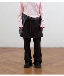 LOGO SWEAT LAYERED PANTS_BLACK(NG2DFUPA91A)