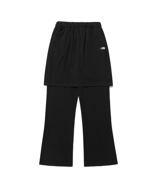 NICE GHOST CLUB（ナイスゴーストクラブ）の「LOGO SWEAT LAYERED PANTS_BLACK(NG2DFUPA91A)（その他パンツ・レディース・ブラック・F）」の5枚目の写真