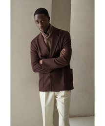 IOLO（イオロ）の「ダブルジャージジャケット_ブラウン（テーラードジャケット）」