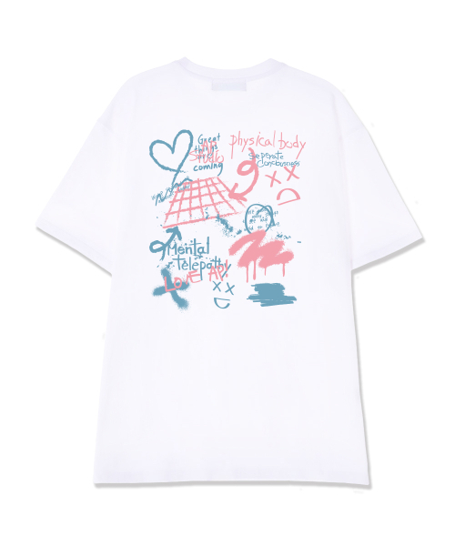 ASTRAL PROJECTION(アストラルプロジェクション)の「グラフィティスーピマコットンラウンドネック半袖Tシャツ_ホワイト(Tシャツ/カットソー・メンズ・その他・XX-LARGE/LARGE/X-LARGE/MEDIUM)」の1枚目の写真