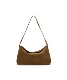 ILIANA suede shoulder bag_GOLD BROWN