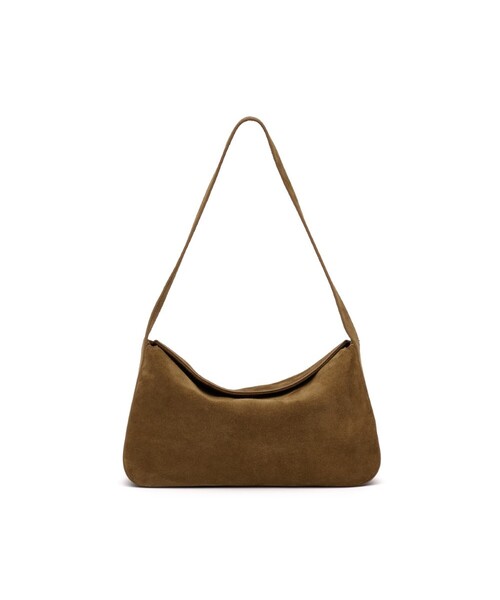 ILIANA suede shoulder bag_GOLD BROWN