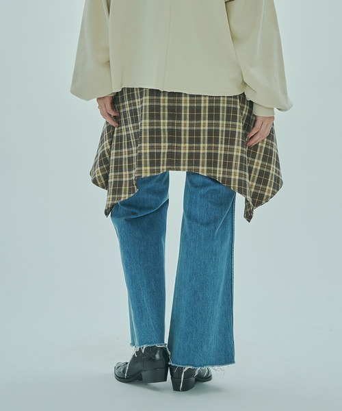 ROSE BUD(ローズバッド)の「TIED SHIRT HEM SKIRT(スカート・レディース・ブラウン/ネイビー・ONE SIZE)」の5枚目の写真