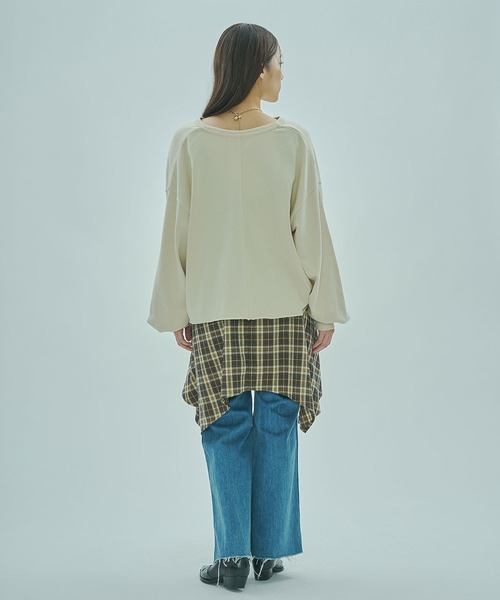 ROSE BUD(ローズバッド)の「TIED SHIRT HEM SKIRT(スカート・レディース・ブラウン/ネイビー・ONE SIZE)」の8枚目の写真