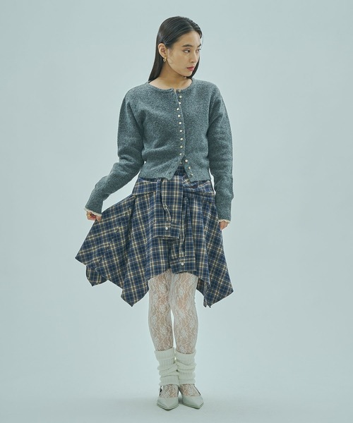 ROSE BUD(ローズバッド)の「TIED SHIRT HEM SKIRT(スカート・レディース・ブラウン/ネイビー・ONE SIZE)」の12枚目の写真