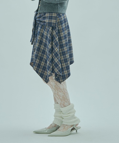 ROSE BUD(ローズバッド)の「TIED SHIRT HEM SKIRT(スカート・レディース・ブラウン/ネイビー・ONE SIZE)」の10枚目の写真