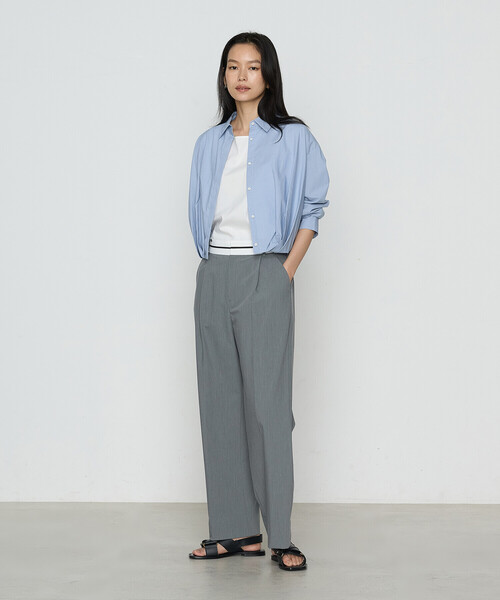 COMME CA(コムサ)の「〔 TALLサイズ 〕 コットンポプリンストライプ シャツ(シャツ/ブラウス・レディース・サックスブルー/トップグレー・15号)」の9枚目の写真
