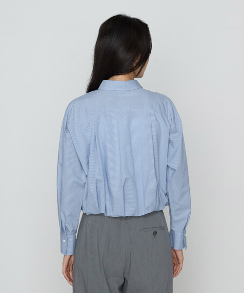 COMME CA(コムサ)の「〔 TALLサイズ 〕 コットンポプリンストライプ シャツ(シャツ/ブラウス・レディース・サックスブルー/トップグレー・15号)」の15枚目の写真