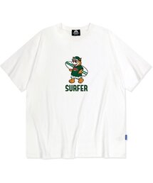 GREEN SURFER CAT GRAPHIC Tシャツ - ホワイト