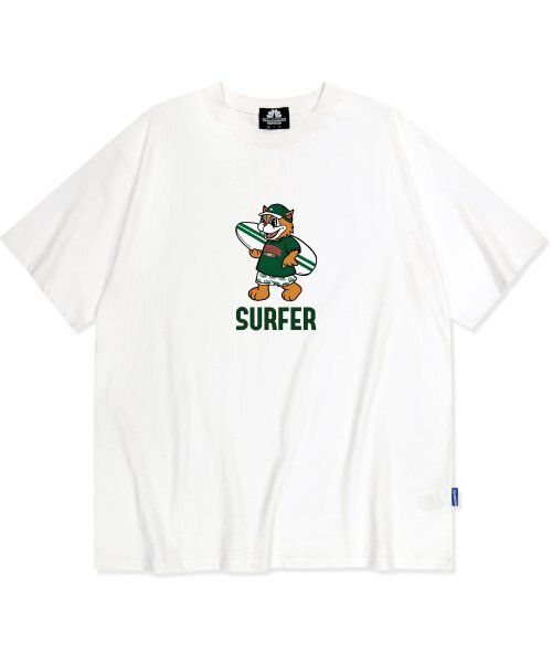 TRIPSHION(トリップション)の「GREEN SURFER CAT GRAPHIC Tシャツ - ホワイト(Tシャツ/カットソー・メンズ・その他・LARGE/MEDIUM/X-LARGE)」の1枚目の写真