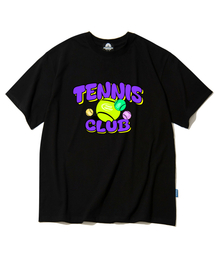 パープルテニスクラブ グラフィックTシャツ - ブラック