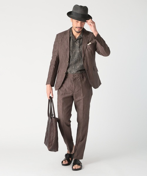 MEN'S BIGI（メンズビギ）の「PAPER FOLDING HAT（ハット・メンズ・ネイビー/ベージュ系その他/ブラック・FREE）」の9枚目の写真