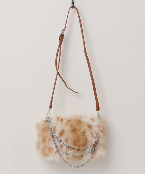 .KOM(ドットコム)の「A'GEM/9 × .kom 『.KOM/ドットケーオーエム』 Faux Fur Chain Shoulder Bag/ファー チェーン ショルダーバッグ(トートバッグ・レディース・グレー/ブラウン・FREE)」の15枚目の写真