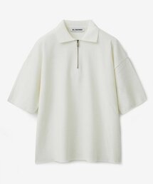 BLOND9（ブロンドナイン）の「コットンハーフ集業半袖ニット_アイボリー（ニット/セーター）」