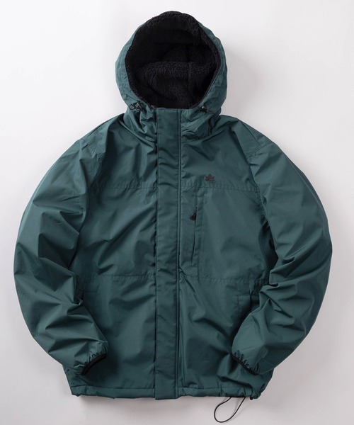 LOGOS（ロゴス）の「【71】【LOGOS PARK/ロゴス パーク】ワンポイントロゴ 裏ボア フードジャケット/マウンテンパーカー/ドローコード/撥水/防風（マウンテンパーカー・メンズ・キャメル/ブラック/グリーン/ネイビー・XL/L/M）」の3枚目の写真