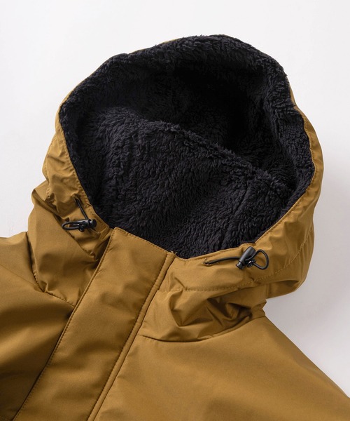 LOGOS（ロゴス）の「【71】【LOGOS PARK/ロゴス パーク】ワンポイントロゴ 裏ボア フードジャケット/マウンテンパーカー/ドローコード/撥水/防風（マウンテンパーカー・メンズ・キャメル/ブラック/グリーン/ネイビー・XL/L/M）」の8枚目の写真