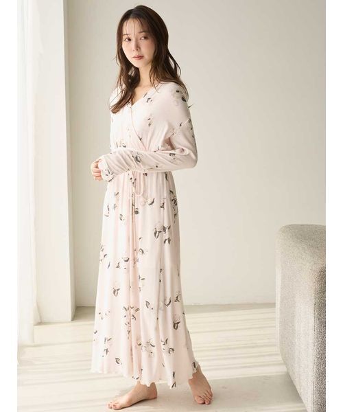 SNIDEL HOME（スナイデルホーム）の「プリントカシュクールワンピース