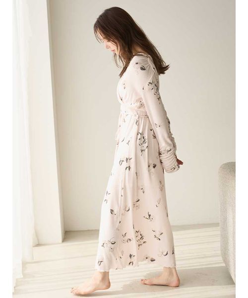 セール】プリントカシュクールワンピース（ルームウェア/パジャマ