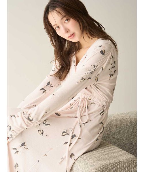 SNIDEL HOME（スナイデルホーム）の「プリントカシュクールワンピース