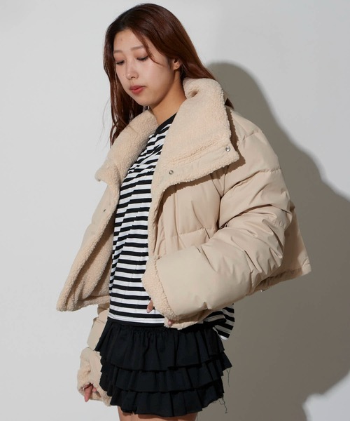 AO2（アオズ）の「Short-length faux fur down jacket / ショート丈