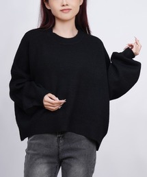 ゆったりコクーンニットミックスカラー秋冬