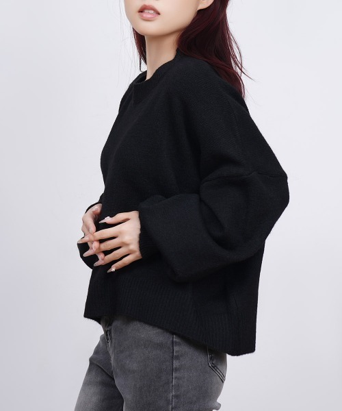 Miniministore(ミニミニストア)の「ゆったりコクーンニットミックスカラー秋冬(ニット/セーター・レディース・アイボリー/ブラック/グレー/グレイッシュベージュ/ダークグレー・FREE)」の20枚目の写真