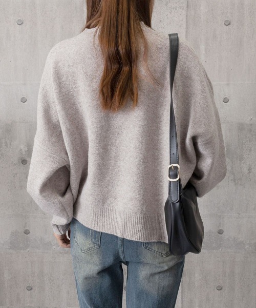 Miniministore(ミニミニストア)の「ゆったりコクーンニットミックスカラー秋冬(ニット/セーター・レディース・アイボリー/ブラック/グレー/グレイッシュベージュ/ダークグレー・FREE)」の9枚目の写真