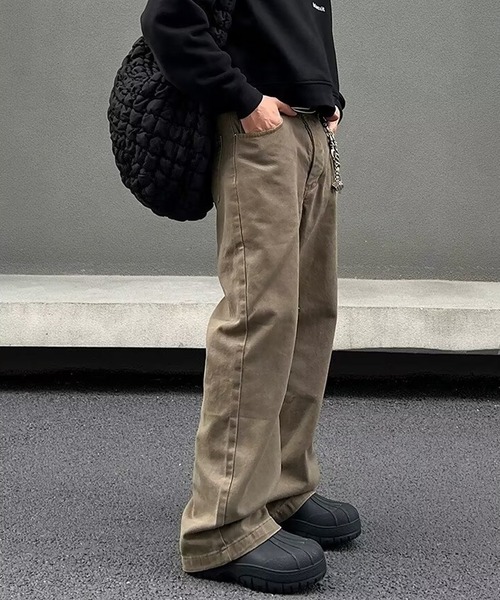 SBG(エスビー)の「SBG ワイドストレートデニム(デニムパンツ・メンズ・ブラウン/ブラック・SMALL/MEDIUM/LARGE)」の11枚目の写真