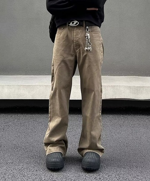 SBG(エスビー)の「SBG ワイドストレートデニム(デニムパンツ・メンズ・ブラウン/ブラック・SMALL/MEDIUM/LARGE)」の12枚目の写真