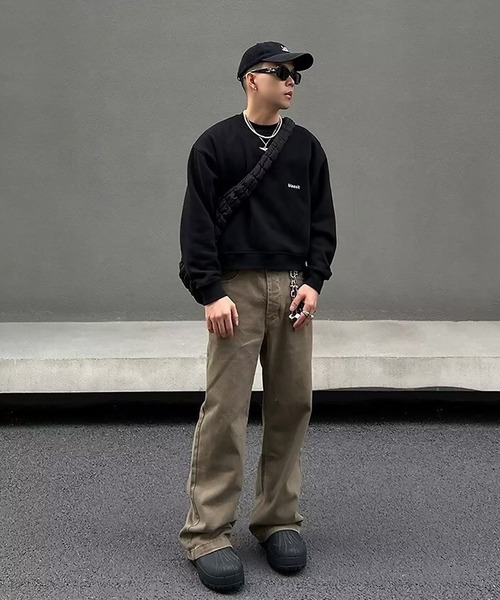 SBG(エスビー)の「SBG ワイドストレートデニム(デニムパンツ・メンズ・ブラウン/ブラック・SMALL/MEDIUM/LARGE)」の16枚目の写真