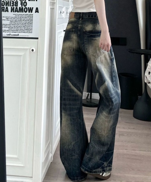 FreeZone(フリーゾーン)の「ヴィンテージウォッシュ超ワイドバギーデニム(デニムパンツ・メンズ・ブルー・S/M/L)」の10枚目の写真