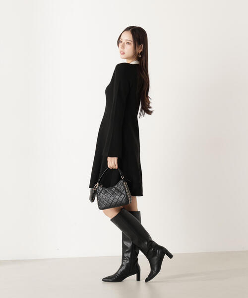 EDIT COLOGNE（エディットコロン）の「＜Ｅ＞ポロミニニットワンピース / 1216147002（ワンピース・レディース・ホワイト系その他/ブラック・MEDIUM/SMALL）」の11枚目の写真