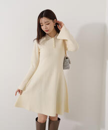 EDIT COLOGNE | ＜Ｅ＞ポロミニニットワンピース / 1216147002(ワンピース)