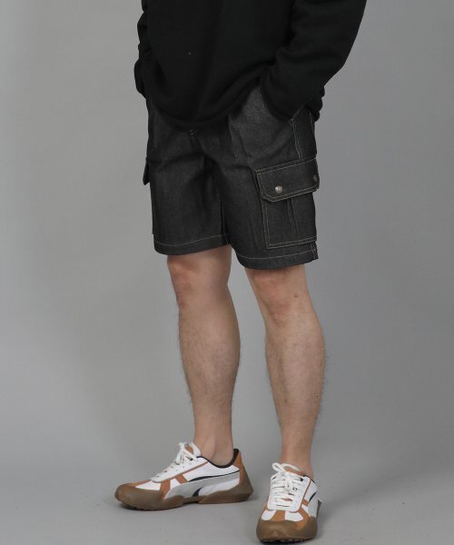 SAINTCREW(セントクルー)の「レトロラインカーゴショーツ RBC-340 デニムブラック(その他パンツ・メンズ・その他・MEDIUM/LARGE/X-LARGE)」の9枚目の写真