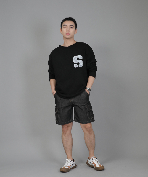 SAINTCREW(セントクルー)の「レトロラインカーゴショーツ RBC-340 デニムブラック(その他パンツ・メンズ・その他・MEDIUM/LARGE/X-LARGE)」の4枚目の写真