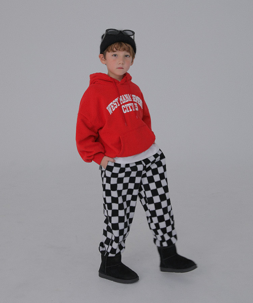 BERRYCLOSET(ベリークローゼット)の「ミルクチェックフリースパンツ(スウェットパンツ・レディース・ブラック/ブルー・5号/17号/19号/11号/13号/7号/15号/09号)」の4枚目の写真