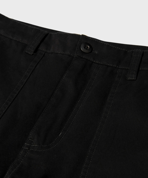 UNLC(ユーエヌエルシー)の「ウォッシュドパティグワイドコットンパンツ(ブラック)(その他パンツ・メンズ・その他・LARGE/X-LARGE)」の3枚目の写真
