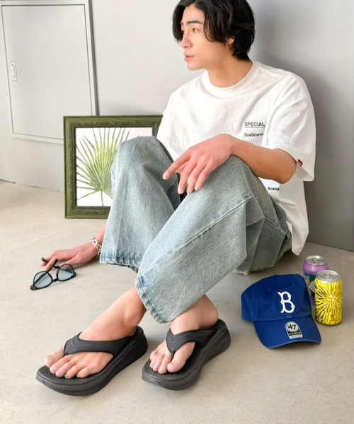 Java（ジャバ）の「《JaVaジャバコラボ》衝撃吸収性の新開発ソールで解放感！「足元から整う」ノンストレス柔らかクッション +4cm厚底 コンフォートサンダル（サンダル・メンズ・ブラック・28.0cm/27.0cm/26.0cm/25.0cm）」の5枚目の写真