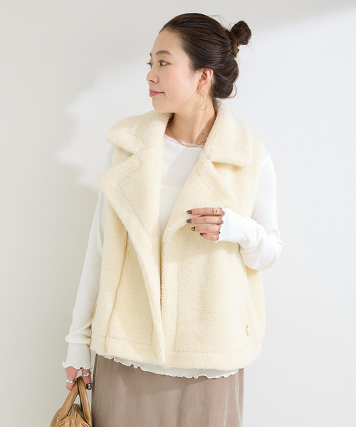 B.C STOCK(ベーセーストック)の「【WEB+一部店舗限定】ウォッシャブル / チュールリブボートネックロングスリーブ(Tシャツ/カットソー・レディース・チャコールグレー/ブラック/アイボリー・FREE)」の10枚目の写真