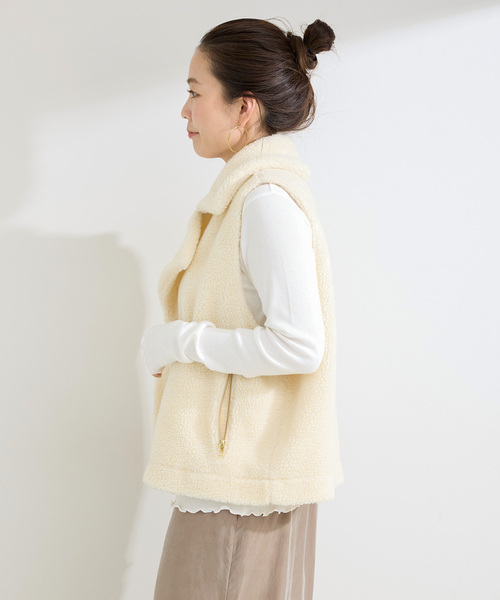 B.C STOCK(ベーセーストック)の「【WEB+一部店舗限定】ウォッシャブル / チュールリブボートネックロングスリーブ(Tシャツ/カットソー・レディース・チャコールグレー/ブラック/アイボリー・FREE)」の11枚目の写真