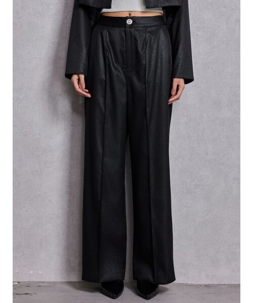 GYDA(ジェイダ)の「Symmetry GYDA GLITTERパンツ(その他パンツ・レディース・ブラック/オフホワイト・FREE)」の1枚目の写真