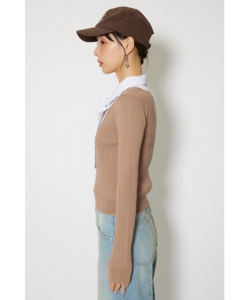 rienda（リエンダ）の「シャツドッキングロングスリーブニットトップス