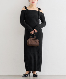U by SPICK&SPAN | オフショルリボンニットワンピース(ワンピース)